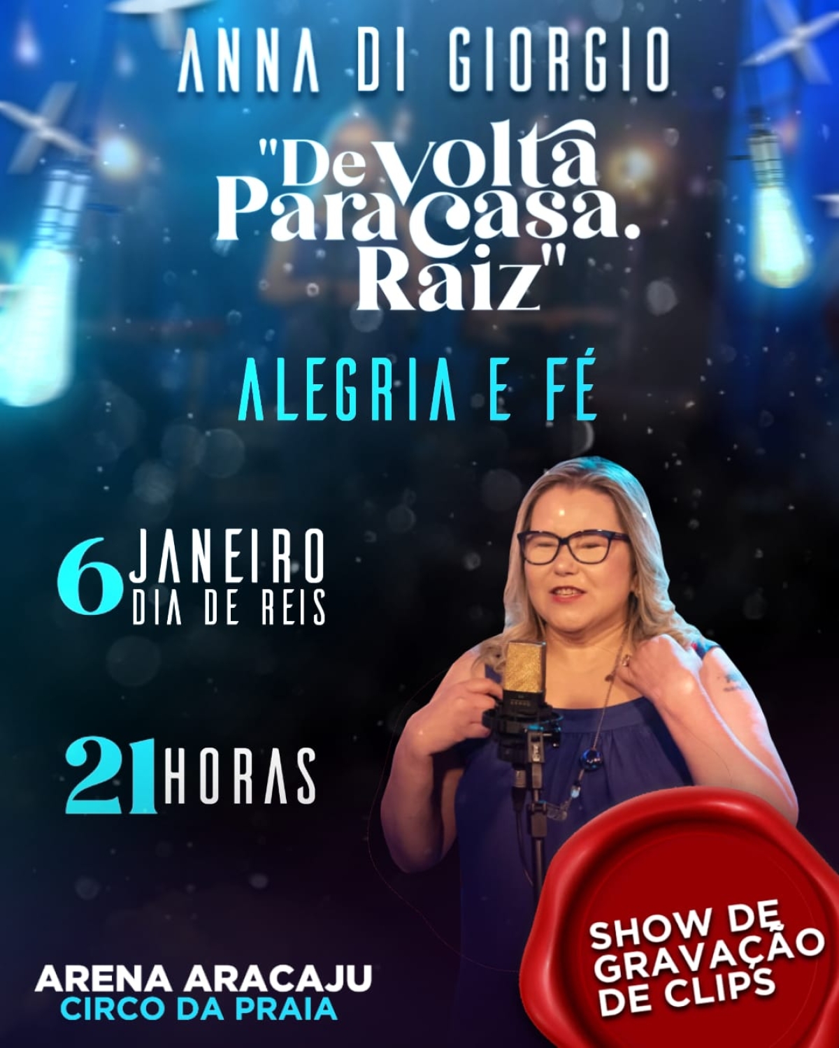 Com o show "De volta pra casa. Raiz", Anna Di Giorgio se apresenta em Aracaju (Imagem: Divulgação)