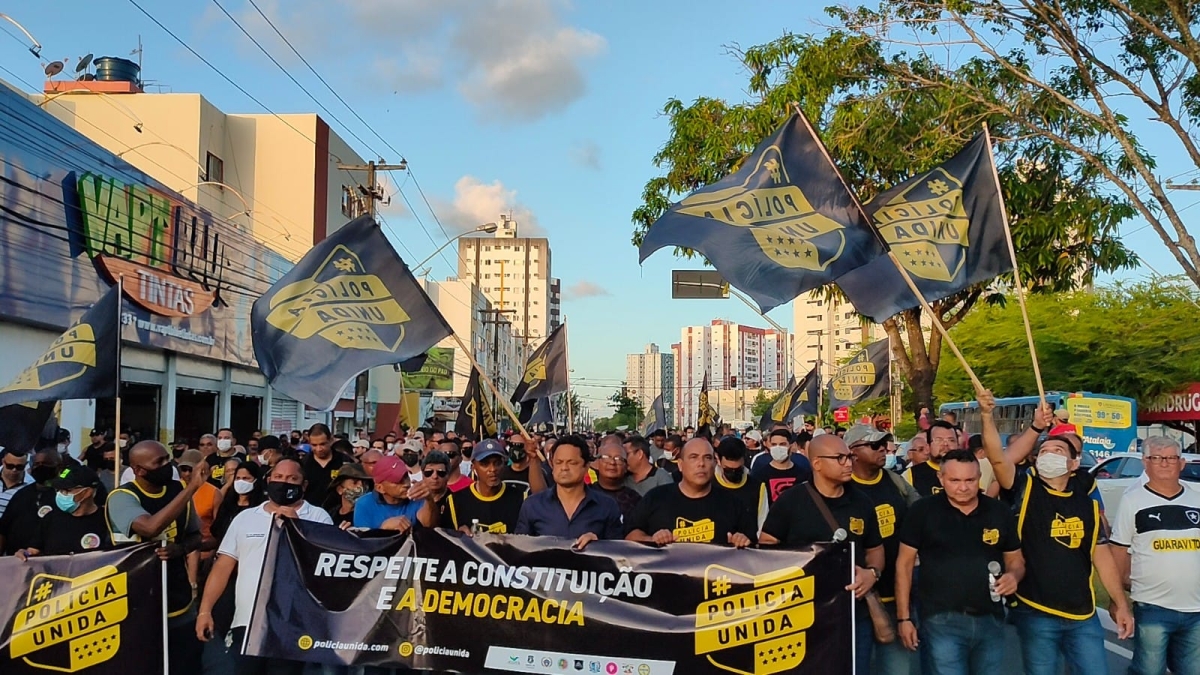 Movimento Polícia Unida faz novo ato e pede audiência com Belivaldo (Foto: Sinpol/SE)