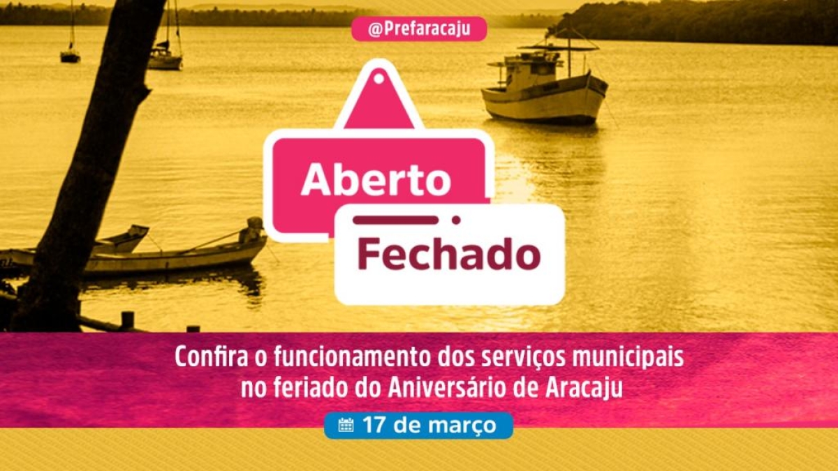 Confira o funcionamento dos serviços municipais no feriado de 17 de março (Arte: Secom/ PMA)