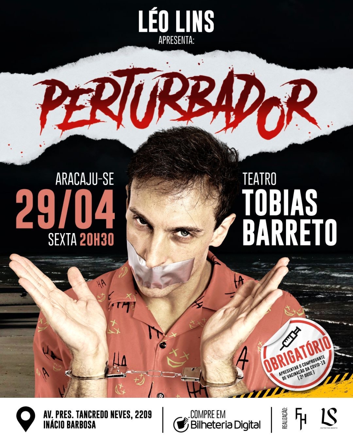 Léo Lins apresenta stand-up "Perturbador" em Aracaju (Imagem: Divulgação)