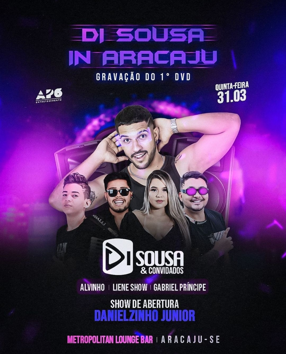 Gravação do 1º DVD de Di Sousa & Convidados no Metropolitan Lounge (Imagem: Divulgação)