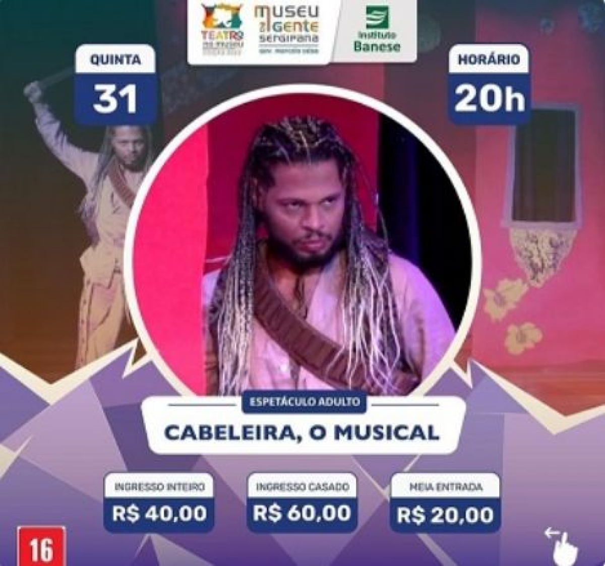 Teatro no Museu para público adulto inicia no Museu da Gente Sergipana (Imagem: Divulgação/ Museu da Gente Sergipana)