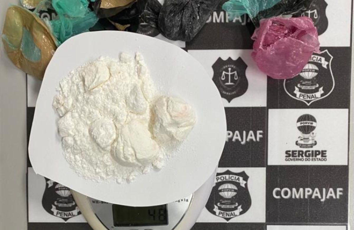 Presídio Compajaf registra duas prisões por tentativa de entrada com material ilícito (Foto: Sejuc/SE)