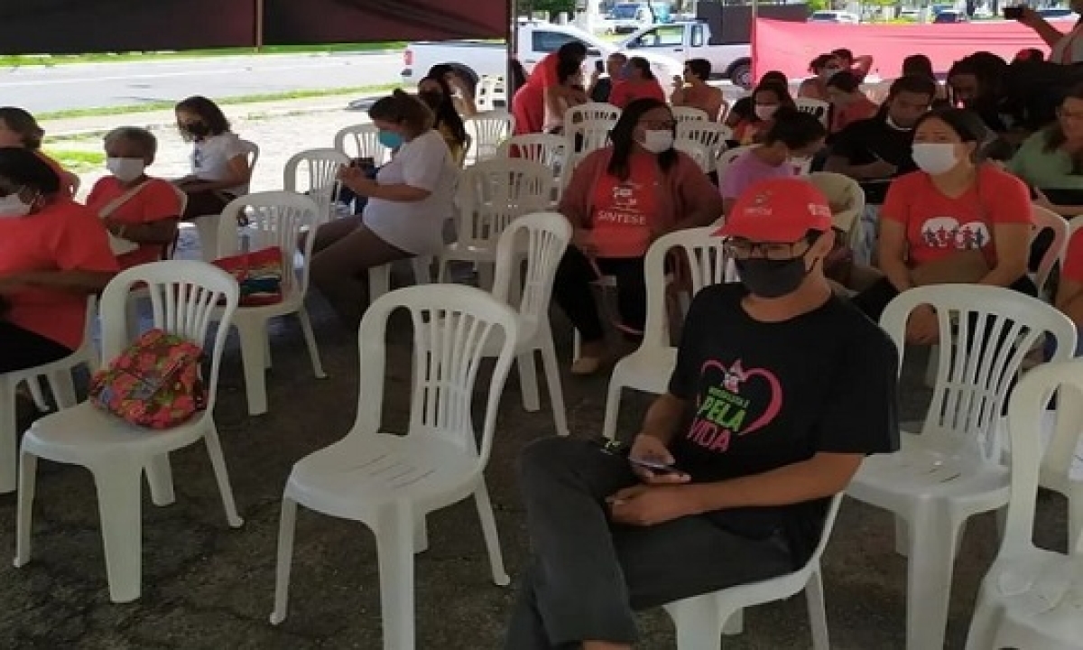 Professores da rede estadual deflagram paralisação de três dias (Foto: Sintese)