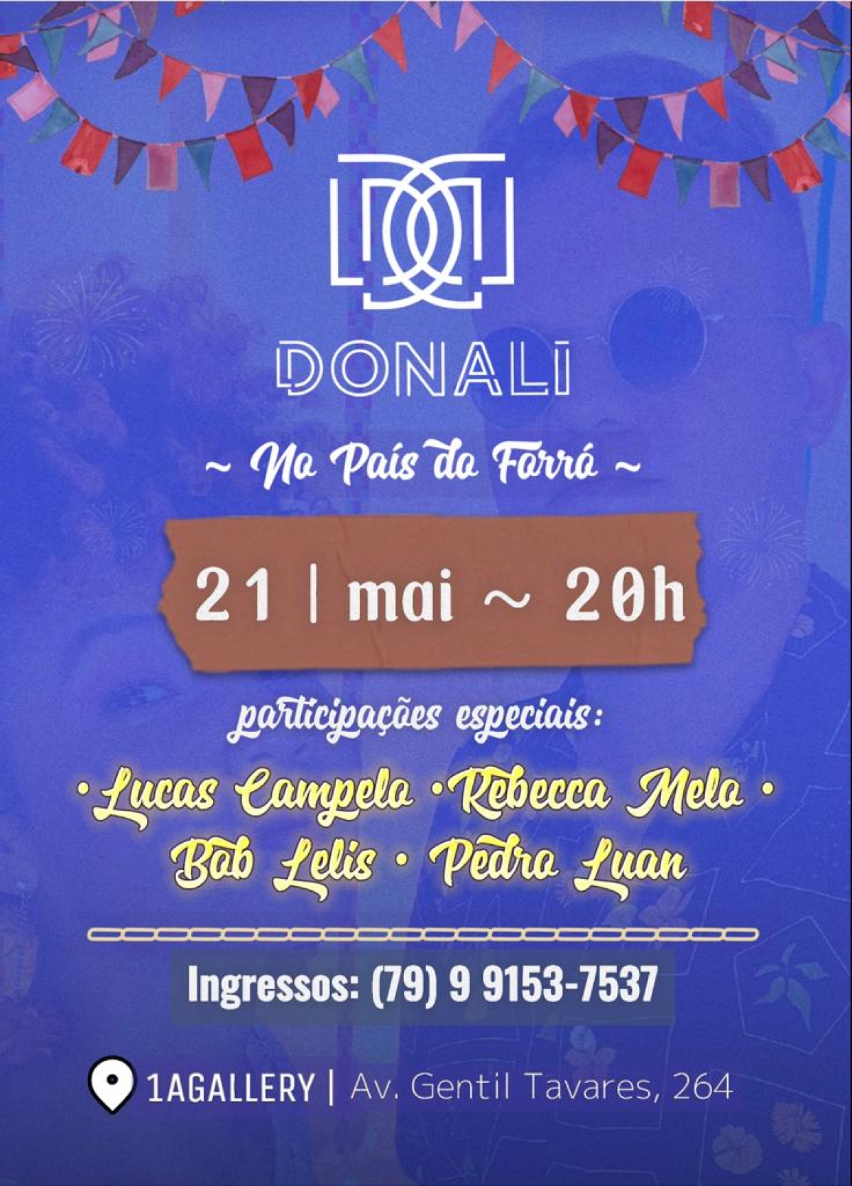 Donali apresenta show "No País do Forró" - Arte: Fernanda de Aquino