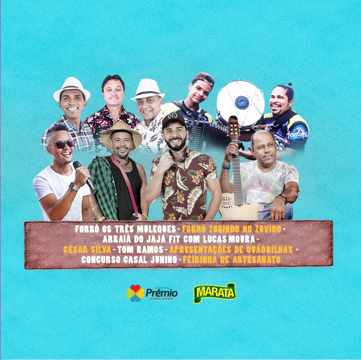 Programação junina do Shopping Prêmio terá shows gratuitos - Imagem: Divulgação