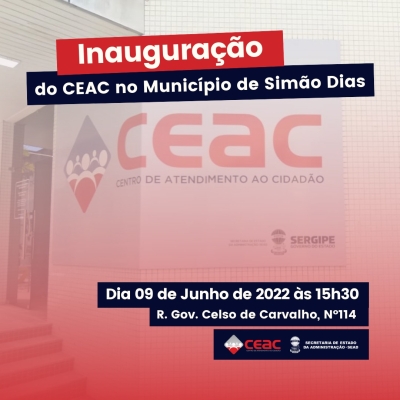 Governo irá inaugurar mais um Ceac no interior sergipano - Imagem: Divulgação/ Seac/SE