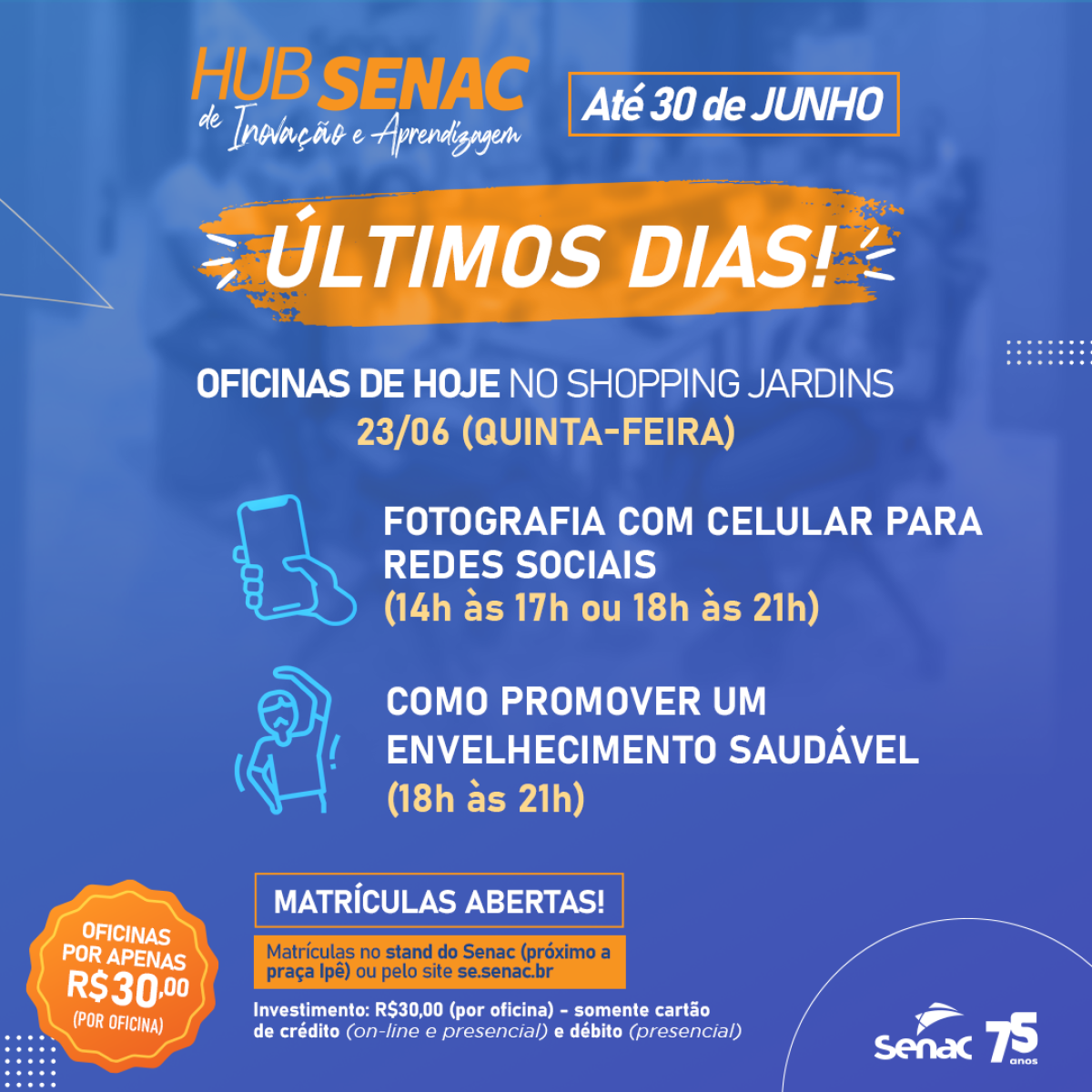 Confira a programação do Hub Senac até o próximo domingo - Imagem: Divulgação | Senac/SE