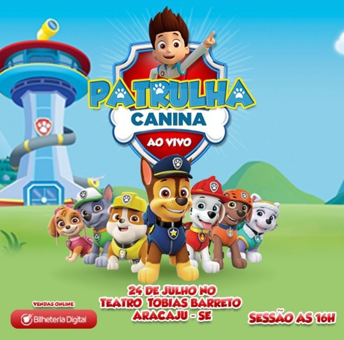 Aracaju recebe peça "Patrulha Canina Ao Vivo" - Imagem: Divulgação