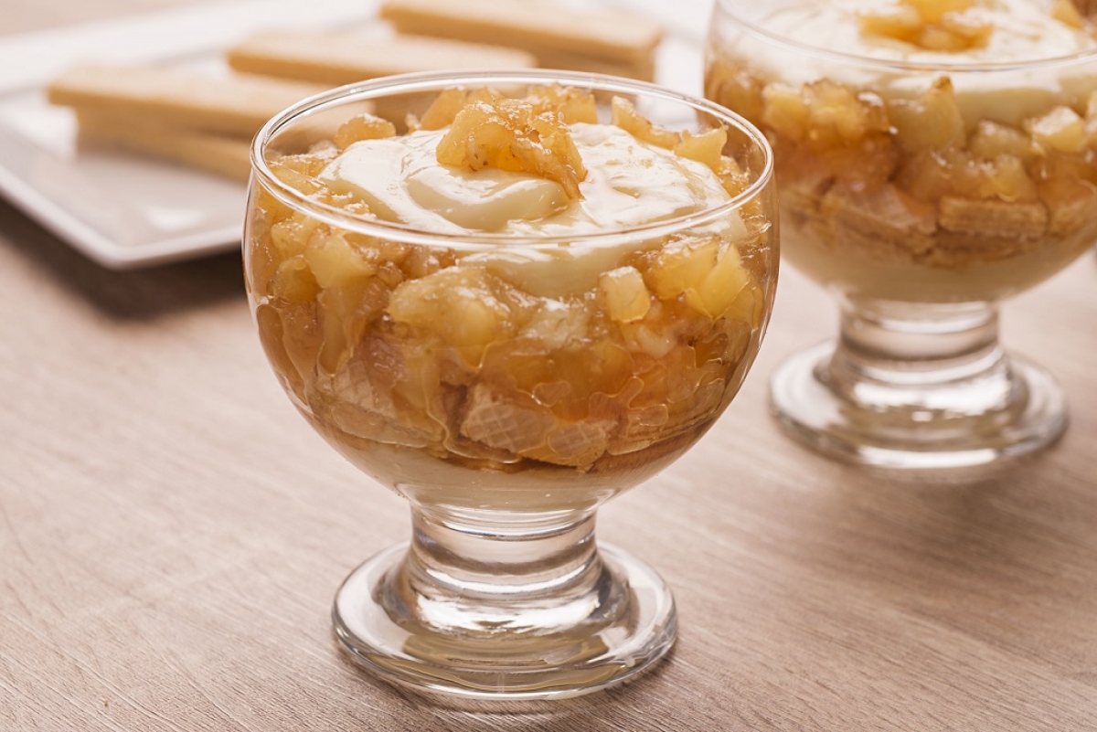 Pavê de abacaxi com Biscoito Wafer - Foto: Divulgação | Pilar