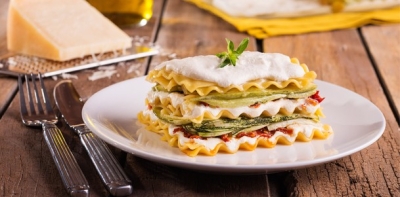 Lasanha de Abobrinha com Pasta de Queijo Branco e Tomate Seco - Foto: Divulgação | Vitarella
