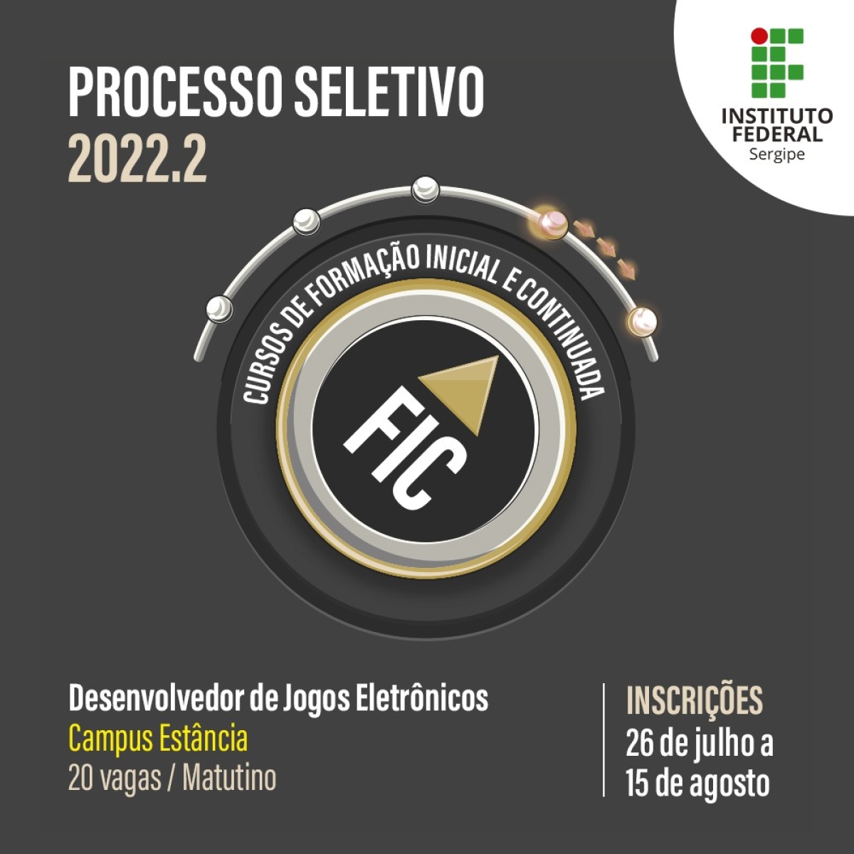 Campus Estância lança curso de Desenvolvedor de Jogos Eletrônicos - Imagem: Divulgação | IFS