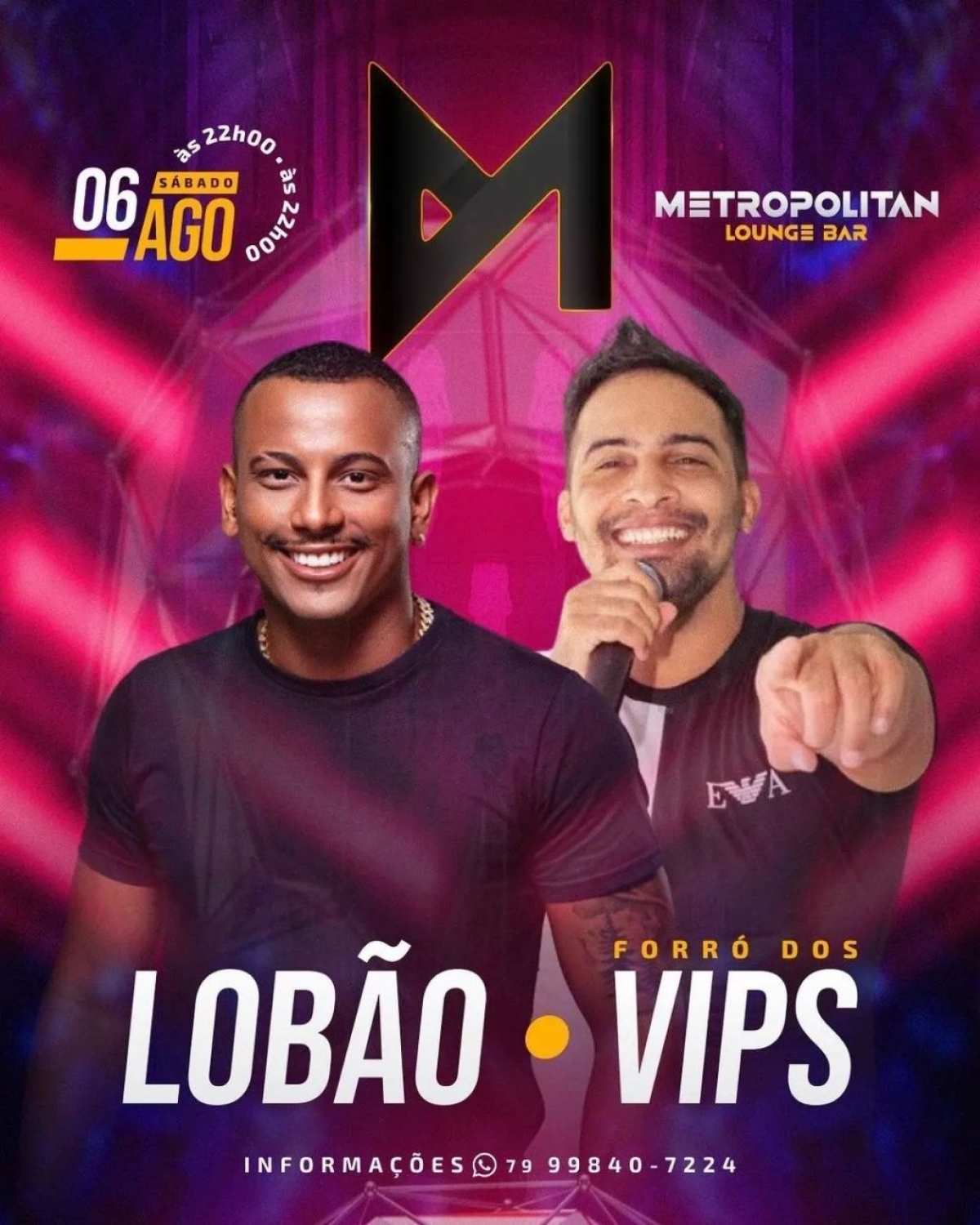 Lobão e Forró dos Vips agitarão o Metropolitan Bar - Imagem: Divulgação