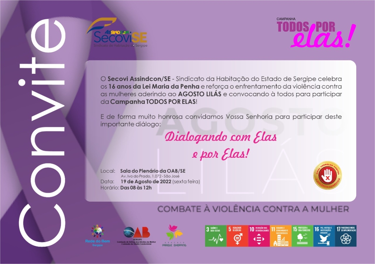 Secovi Assindcon/SE realiza o "Dialogando com Elas e por Elas!" - Imagem: Divulgação
