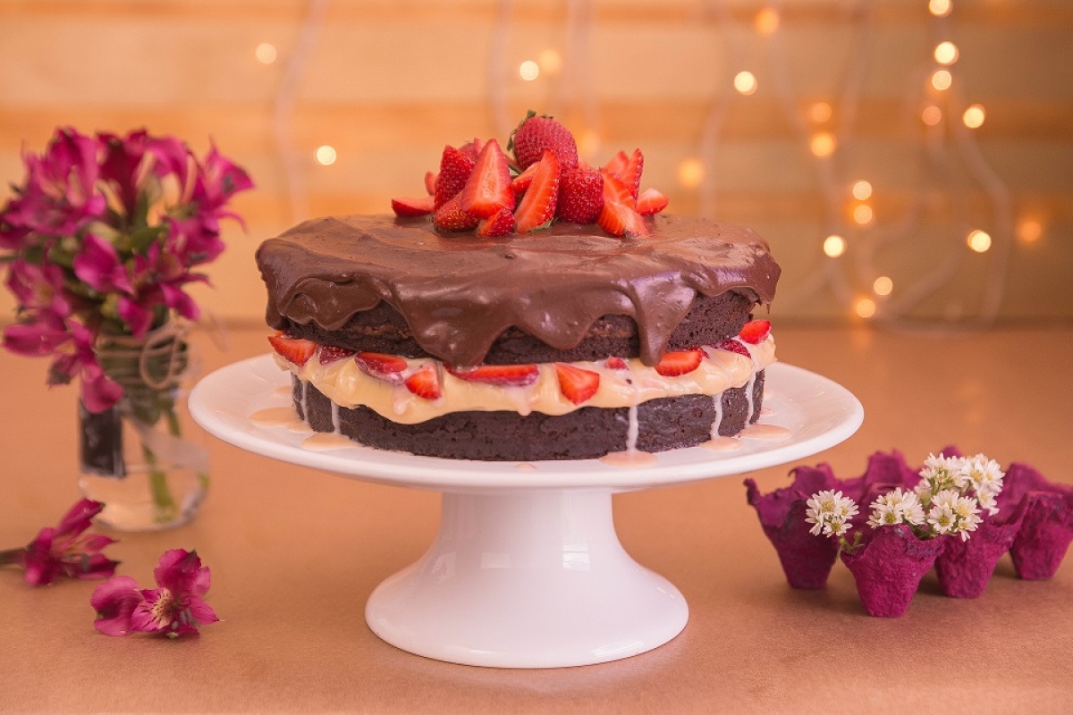 Naked Cake de Brownie - Foto: Divulgação | Finna