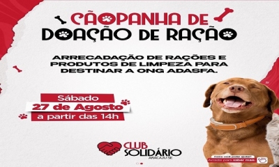 Doação ocorre a partir do próximo sábado, 27 - Imagem: Club Solidário