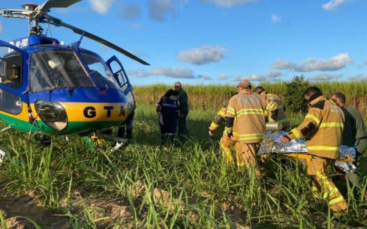 Vítima de acidente grave em Muribeca é levada a hospital de helicóptero - Foto: SSP/SE