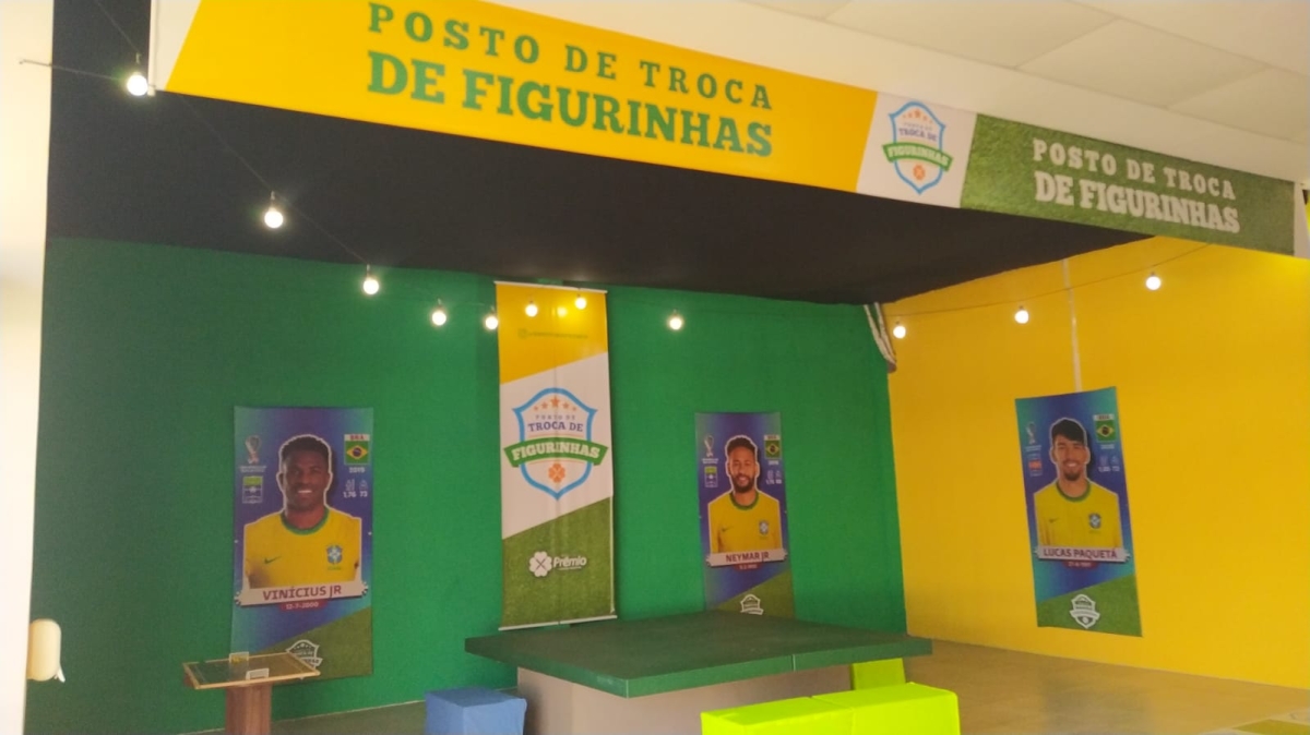 Shopping Prêmio tem posto de troca de figurinhas - Foto: Assessoria