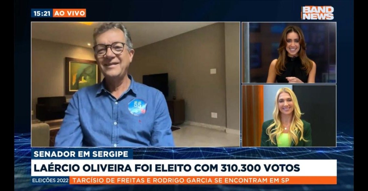 "Serei um senador focado no desenvolvimento do país", diz Laércio Oliveira em entrevista à Band News - Foto: Site Laércio Oliveira