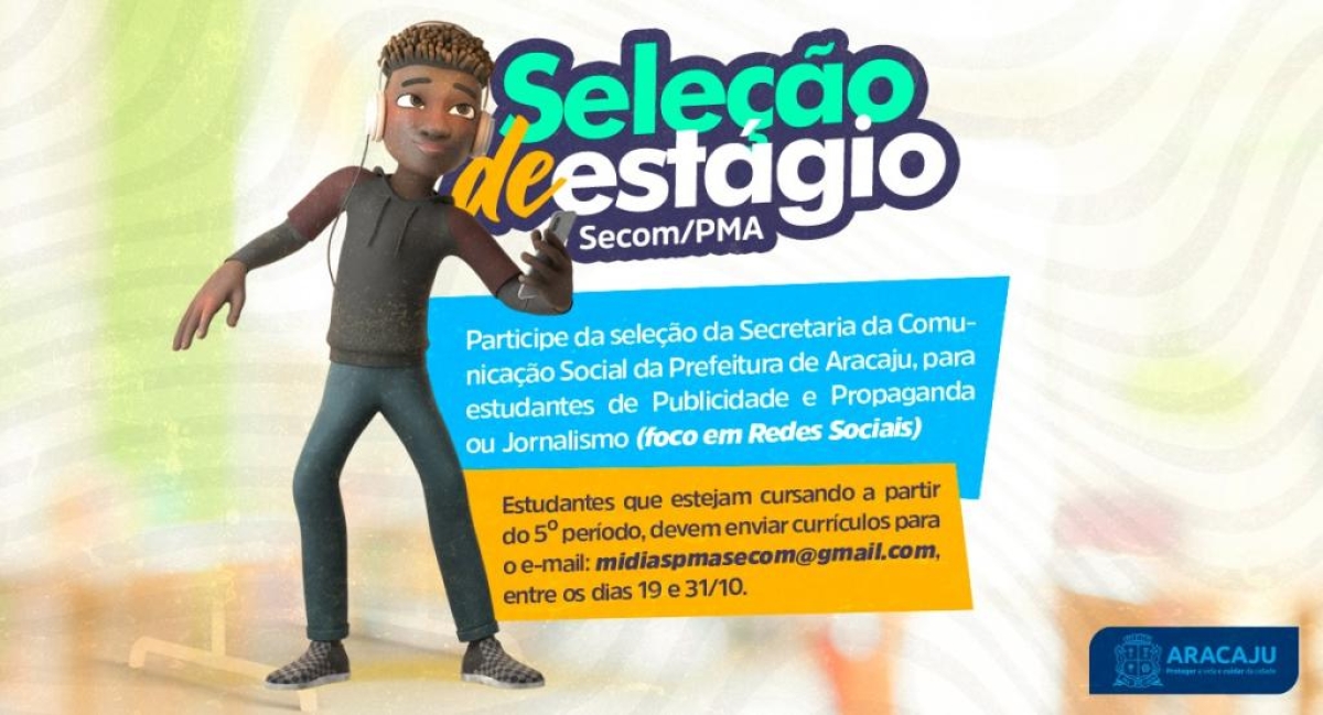 Estágio em Comunicação: Secom abre seleção a partir desta quarta-feira, 19/10 - Imagem: Secom PMA
