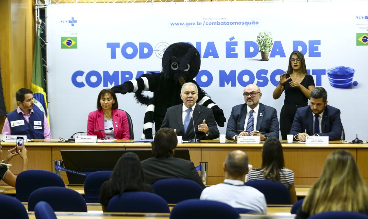 O ministro da Saúde, Marcelo Queiroga, lança a Campanha Nacional de Combate ao mosquito Aedes aegypti - Foto: Marcelo Camargo | Agência Brasil