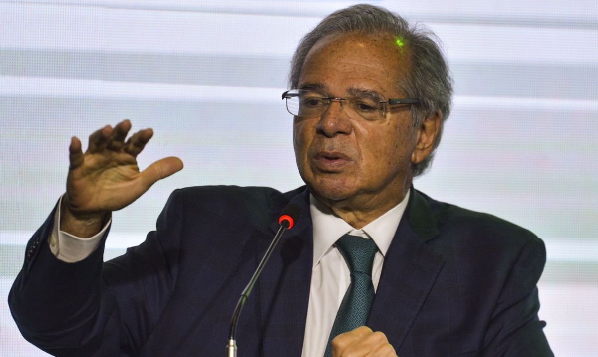 O ministro da Economia, Paulo Guedes, durante palestra de abertura do Painel Telebrasil Summit 2022 - Foto: Marcelo Camargo | Agência Brasil