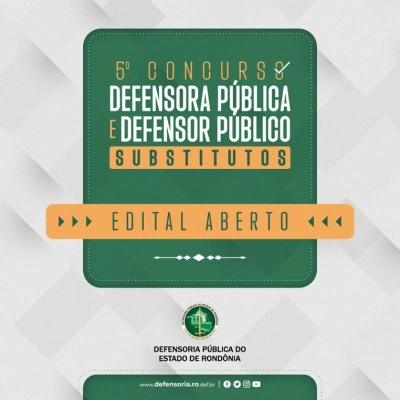 V Concurso da DPE-RO para Defensora e Defensor Público substitutos: Edital Disponível para consulta - Imagem: Divulgação | DPE/SE