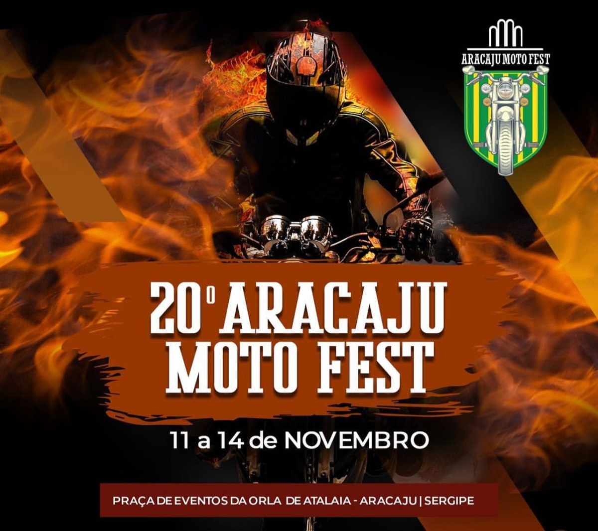 20ª edição do Aracaju Moto Fest será realizada de 11 a 14 de novembro na Orla da Atalaia - Imagem: Divulgação