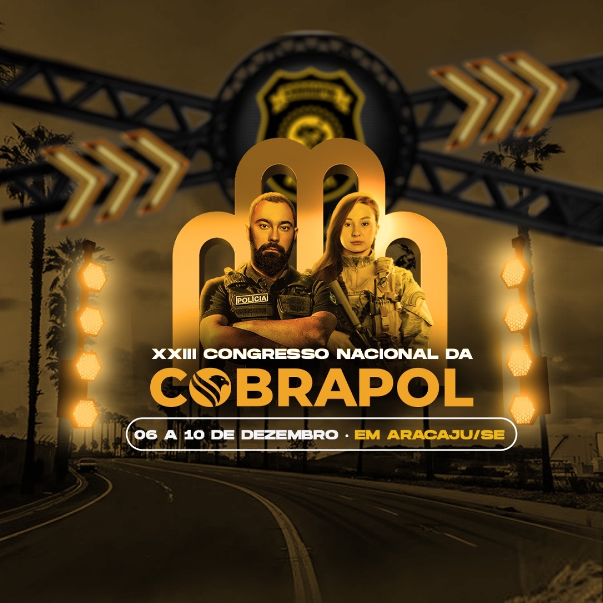 XXIII Congresso Nacional da Cobrapol acontece em Sergipe entre os dias 6 e 10 de dezembro - Imagem: Divulgação | Sinpol/SE