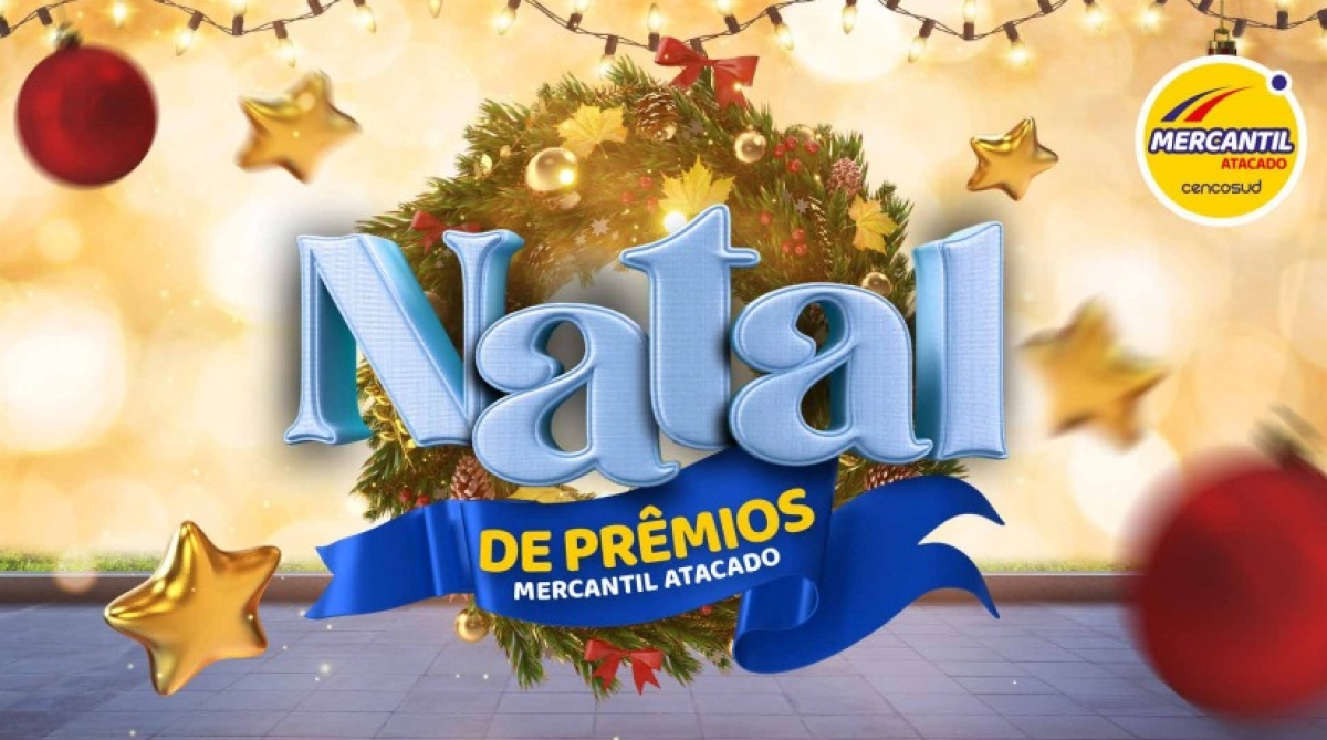 Natal Mercantil Atacado: Clientes podem ganhar até R$ 500 de desconto no caixa - Imagem: Divulgação