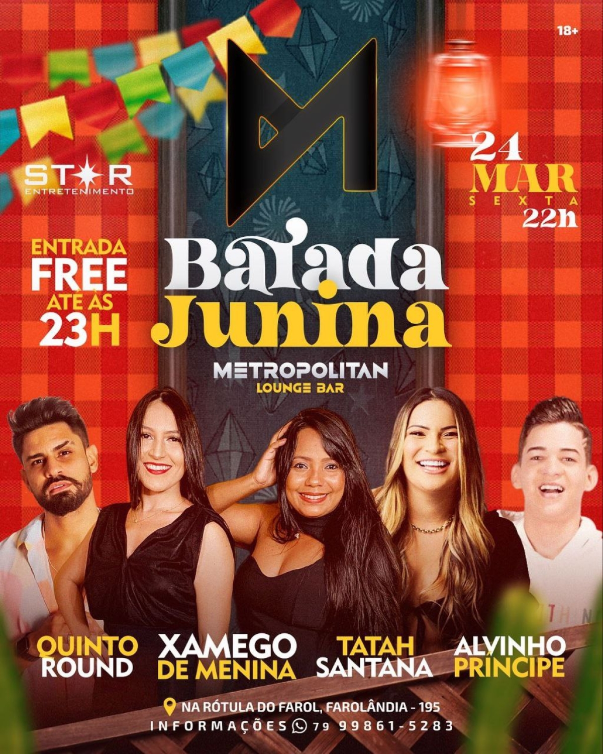 Xamego de Menina comanda "Balada Junina" no Metropolitan - Imagem: Divulgação | Metropolitan