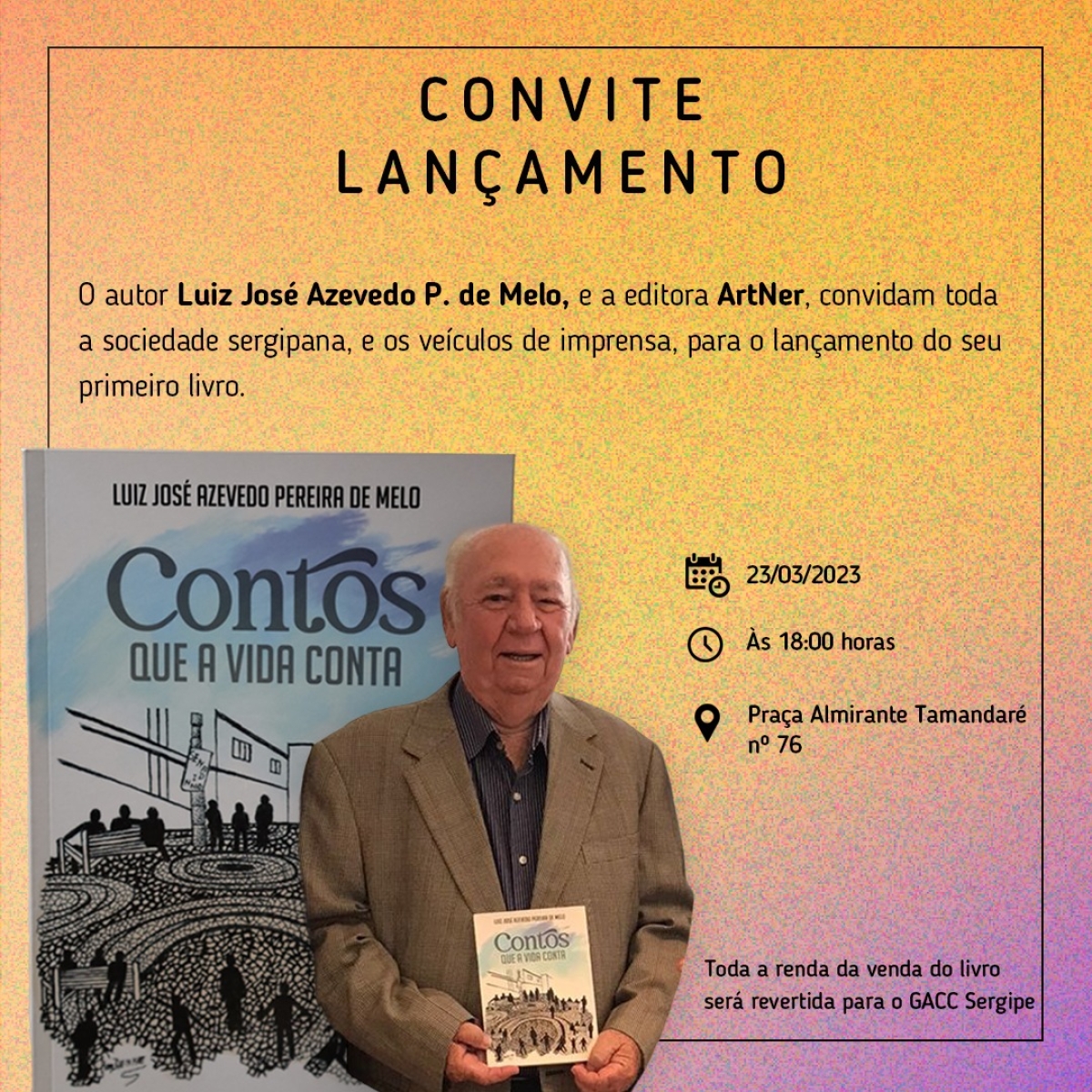 Procurador do Estado lança livro em prol do GACC/SE - Imagem: Divulgação | GACC/SE