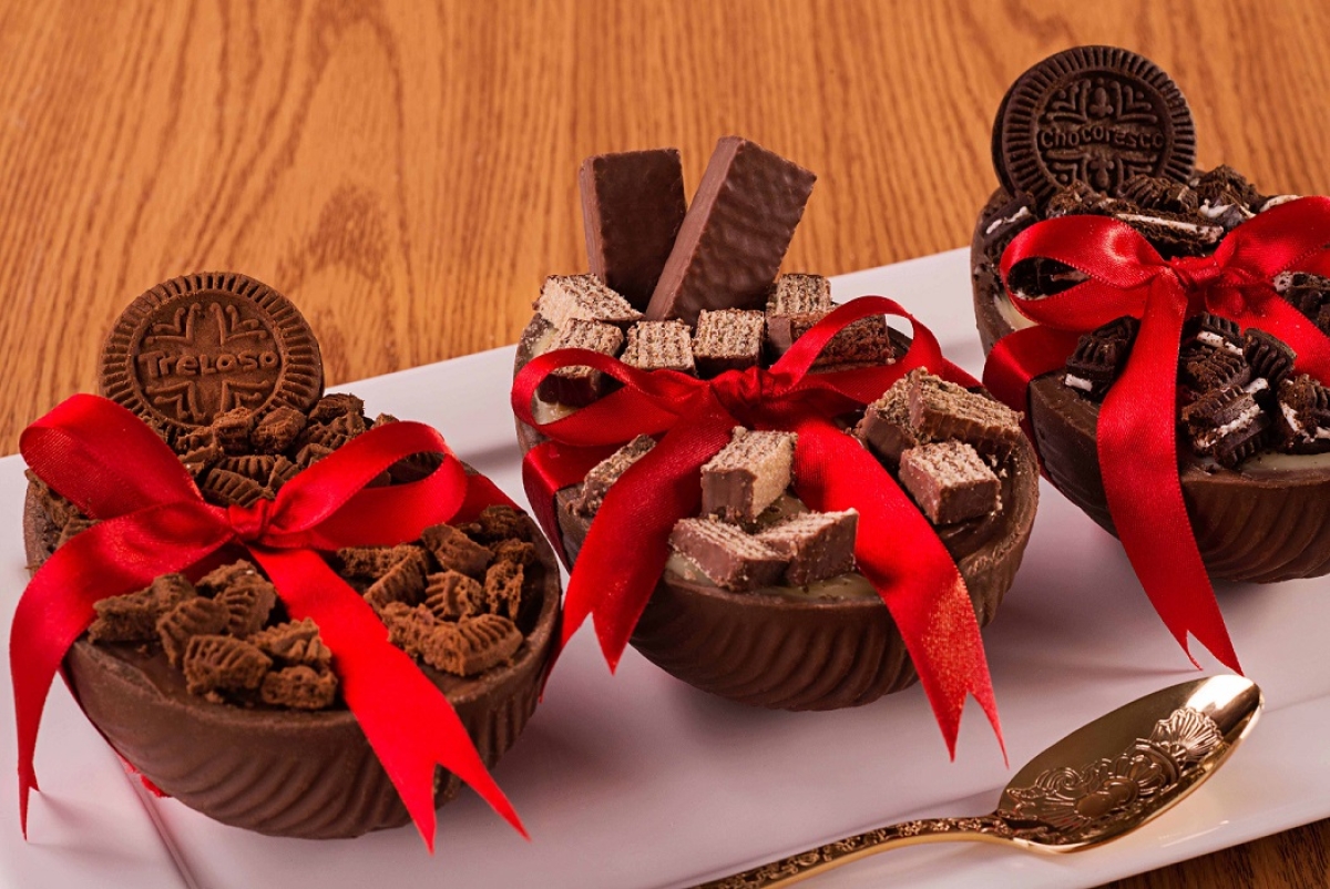 Ovos recheados com Chocolate D-tone, Treloso e Chocoresco - Foto: Marca Treloso | Divulgação