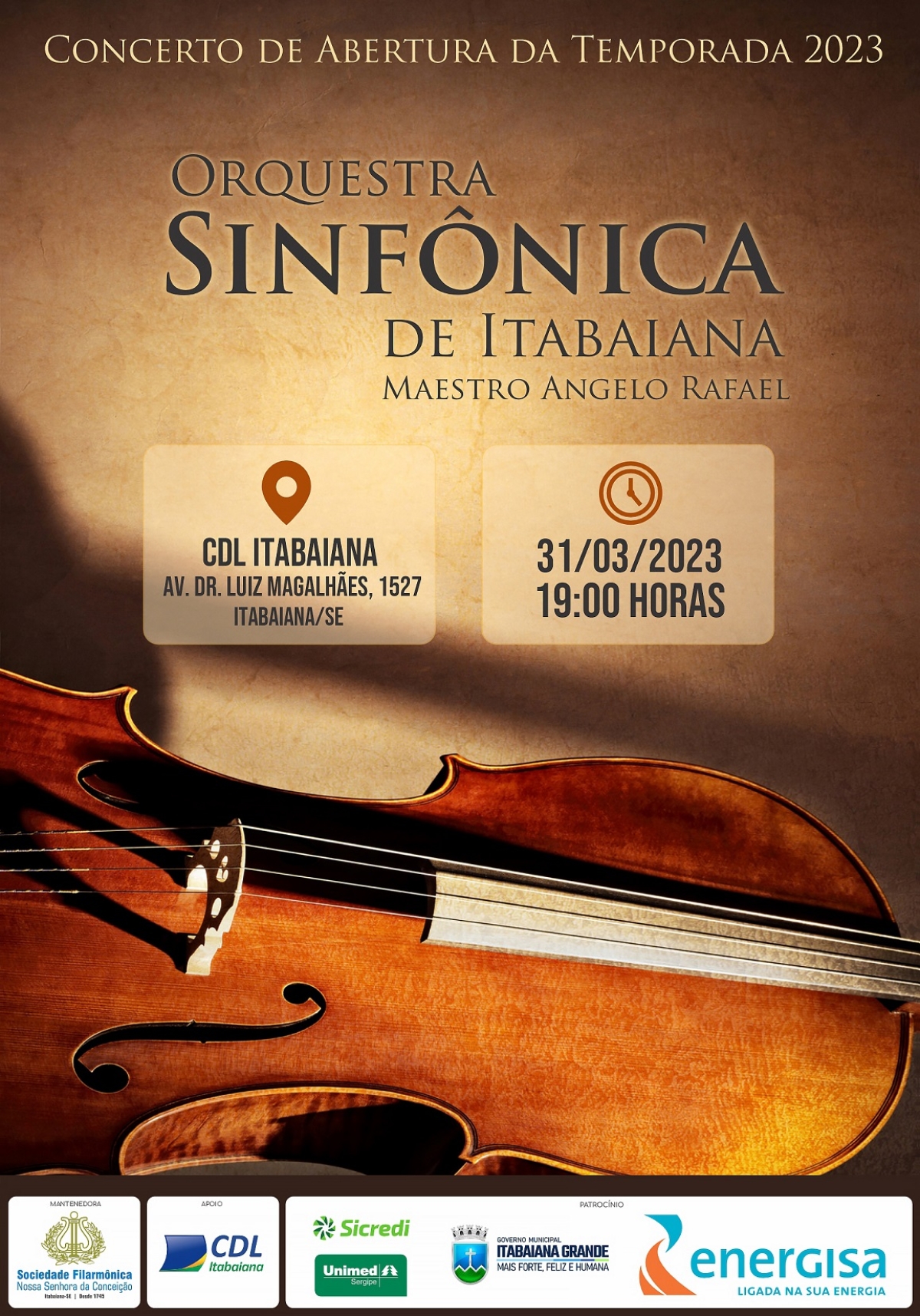 Orquestra Sinfônica de Itabaiana realiza concerto abrindo temporada 2023 - Imagem: Divulgação