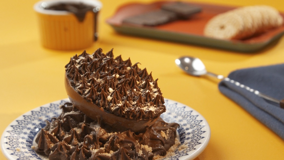 Ovo de Páscoa de Colher com  Biscoito Fortaleza - Foto: Marca Fortaleza |Divulgação