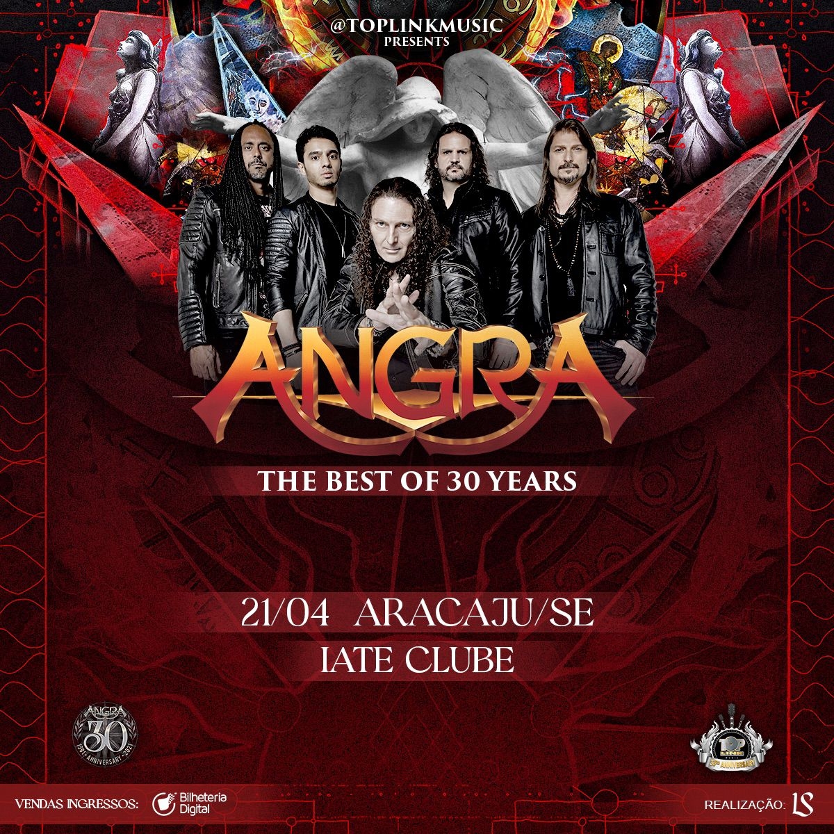 Angra toca maiores sucessos dos 30 anos de carreira em Aracaju - Imagem: Divulgação