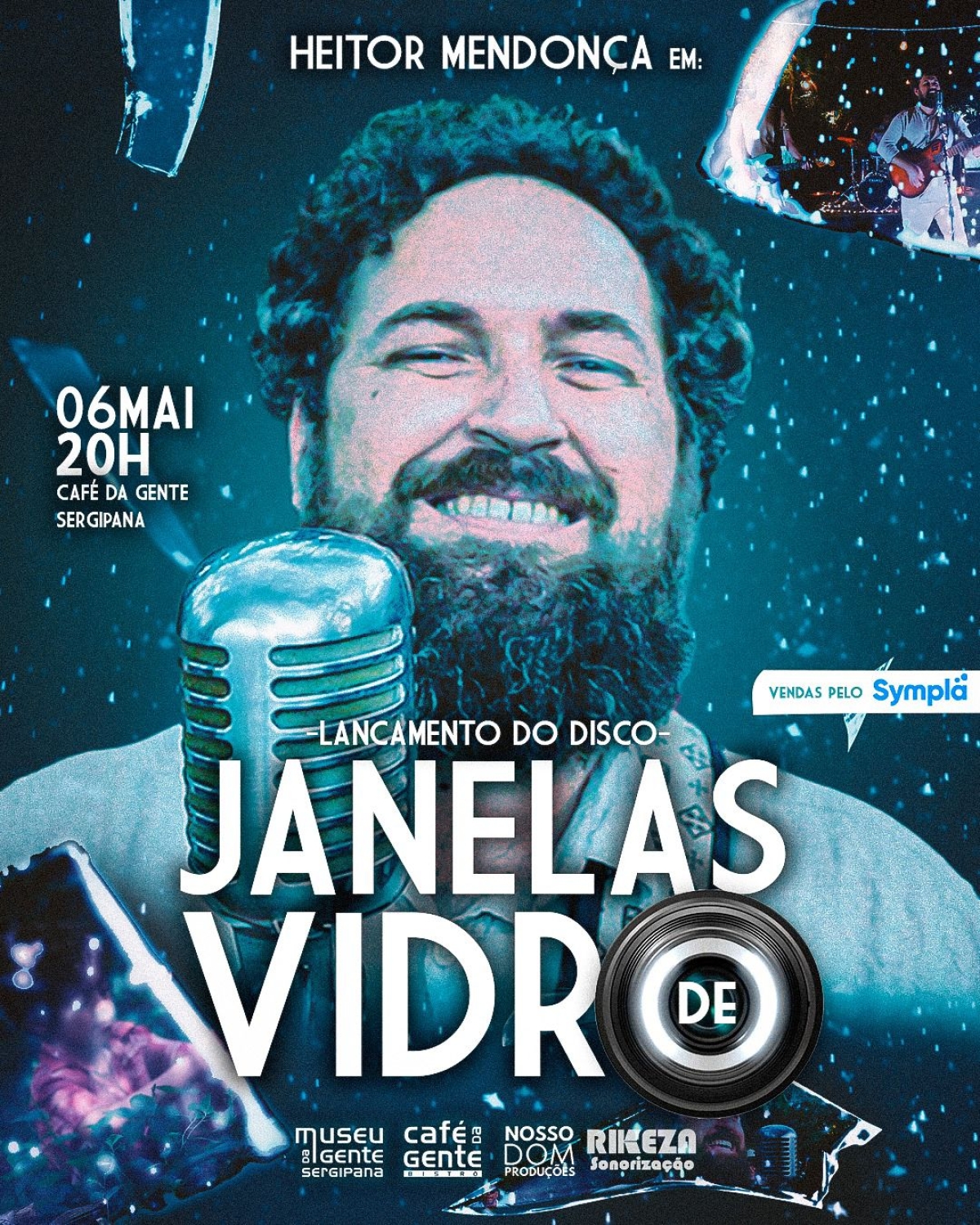 O cantor Heitor Mendonça lança novo álbum "Janelas de Vidro", no Café da Gente Sergipana - Imagem: Divulgação
