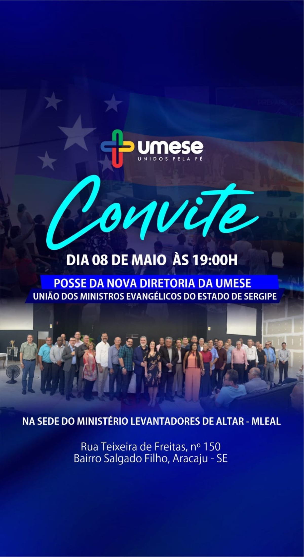 Convite para posse da nova diretoria da UMESE - Imagem: Divulgação