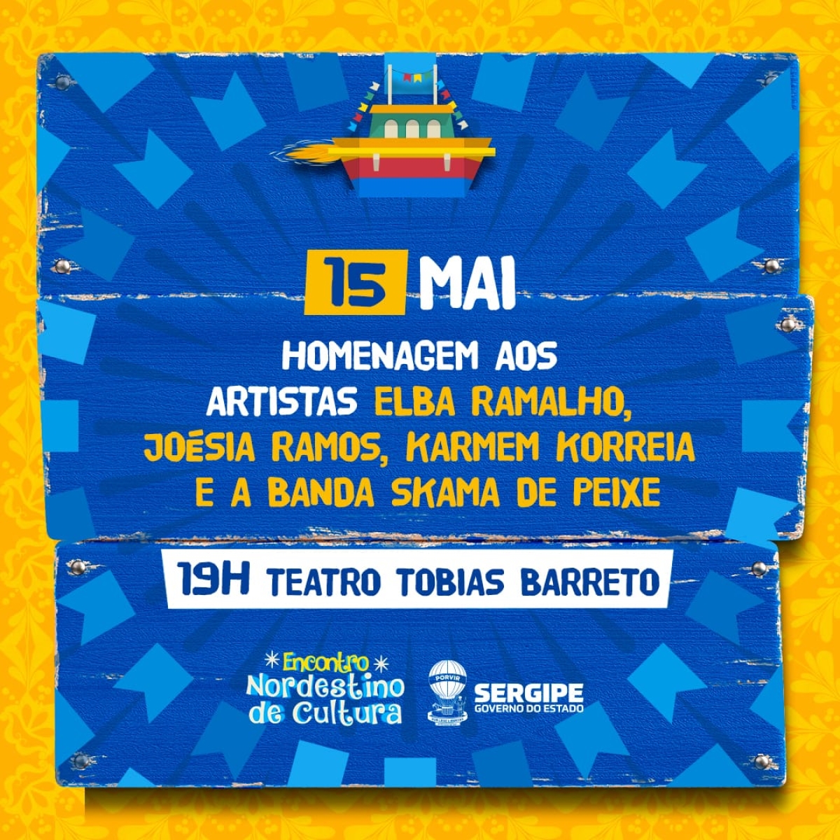 IV Fórum Nacional de Música Nordestina homenageia Elba Ramalho no Teatro Tobias Barreto - Imagem: Funcap/SE