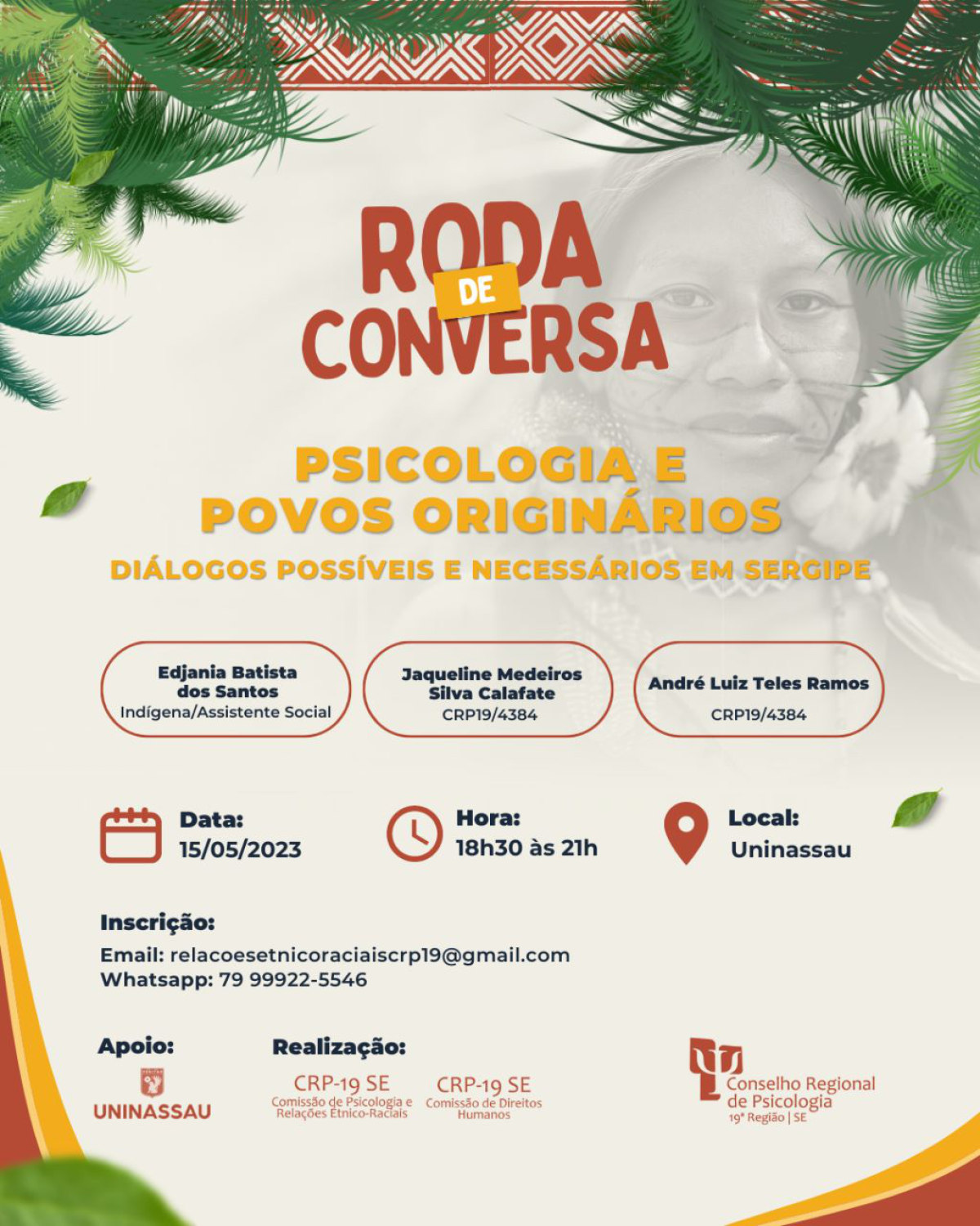 CRP19 promove roda de conversa "Psicologia e Povos Originários" - Imagem: Divulgação | CRP19 CRP19 promove roda de conversa "Psicologia e Povos Originários" - Imagem: Divulgação | CRP19