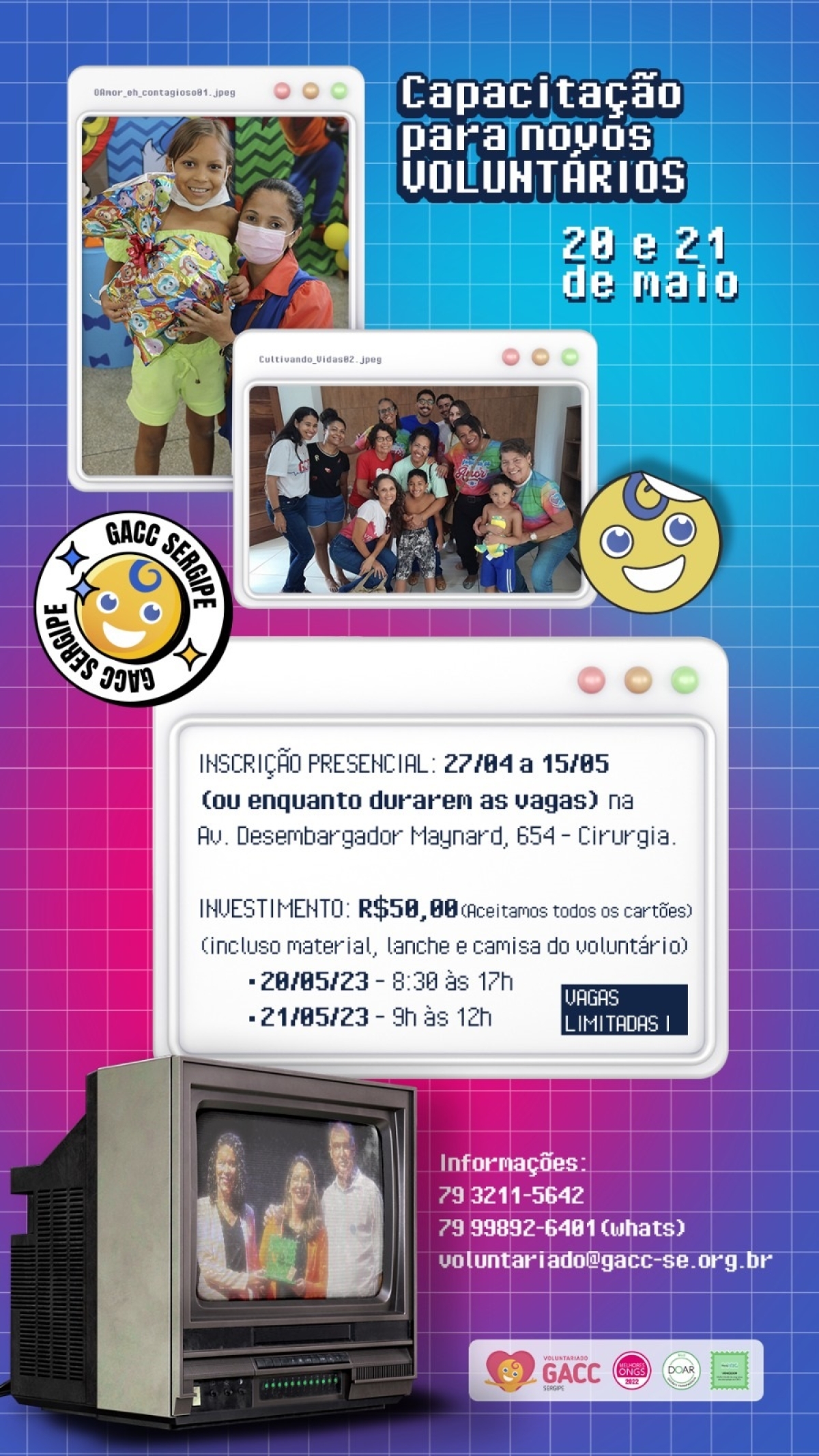 Quer ser um voluntário do GACC/SE? VAGAS LIMITADAS!!! - Imagem: Divulgação | GACC/SE