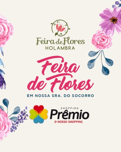 Feira de flores no Shopping Prêmio - Imagem: Divulgação