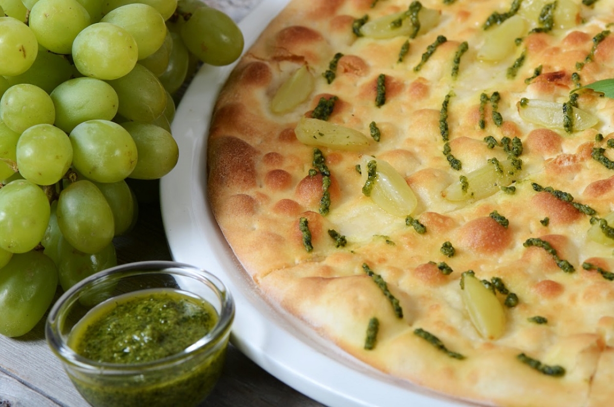 Dia da pizza: Aprenda receita de foccacia com uvas verdes - Foto: Divulgação