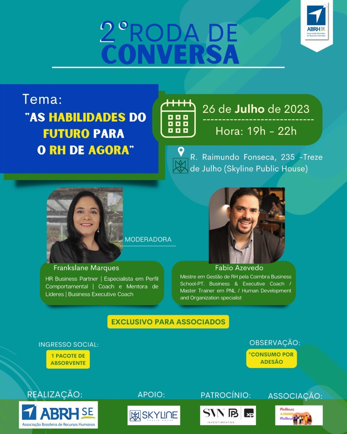 2° roda de conversa da ABRH-SE - Imagem: Divulgação | ABRH-SE