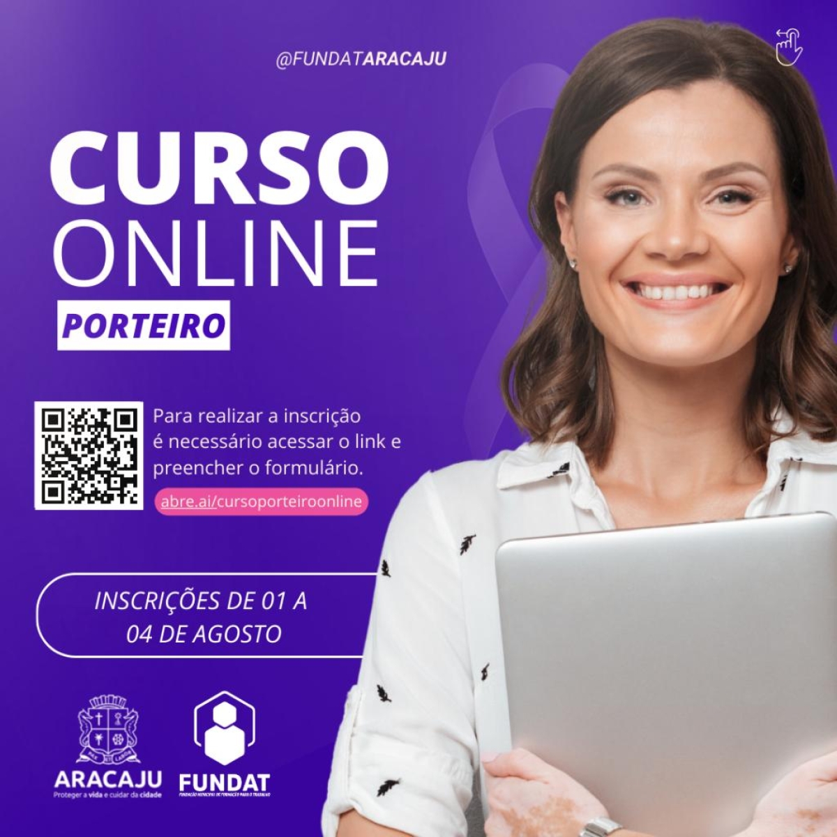 Fundat abre 25 novas turmas de qualificação profissional para os aracajuanos - Arte: Ascom | Fundat