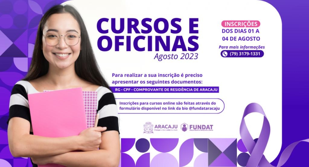 Fundat abre 25 novas turmas de qualificação profissional para os aracajuanos - Arte: Ascom | Fundat