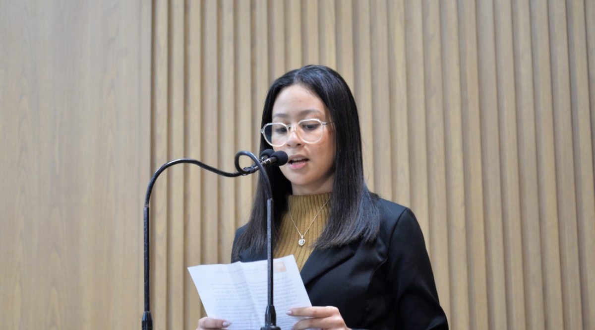 Jovem Senadora de Sergipe, Williane Vitória - Foto: Maria Odília | Governo de Sergipe
