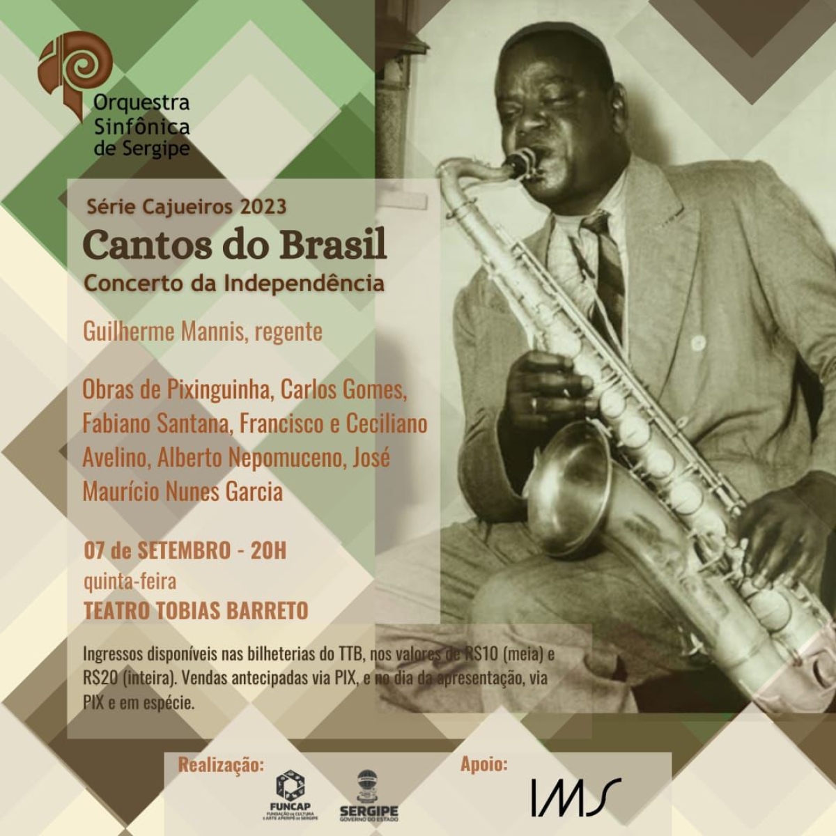 Orsse realiza concerto "Cantos do Brasil", com Pixinguinha e música nacional - Imagem: Divulgação | Orsse