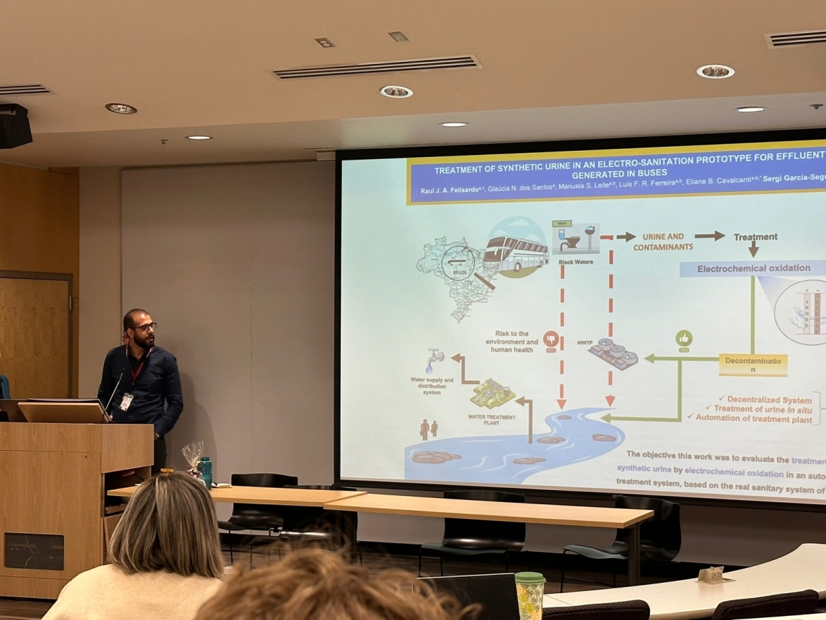 O pesquisador Raul José Alves Felisardo, do Programa de Pós-Graduação em Engenharia de Processos (PEP) da Unit, apresentou parte de seu estudo durante um simpósio no Arizona (EUA) - Foto: Asscom Unit