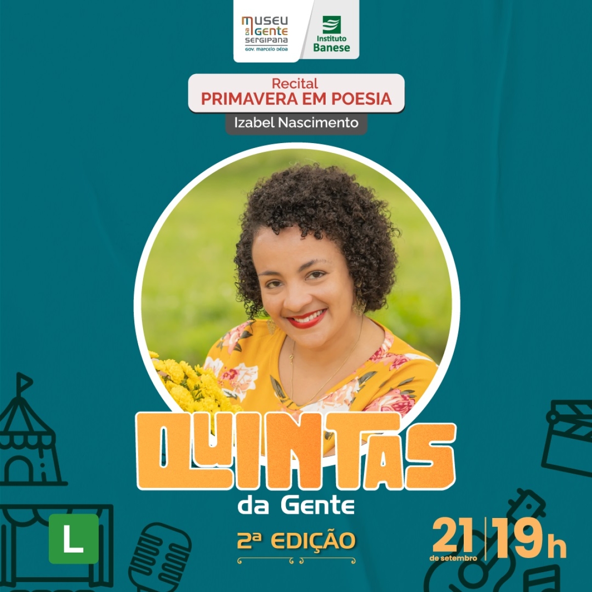 Quintas da Gente: Recital Primavera em Poesia - Imagem: Divulgação